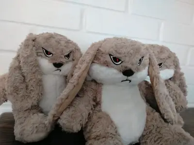 Peluche de conejo con expresión divertida - miniatura 5