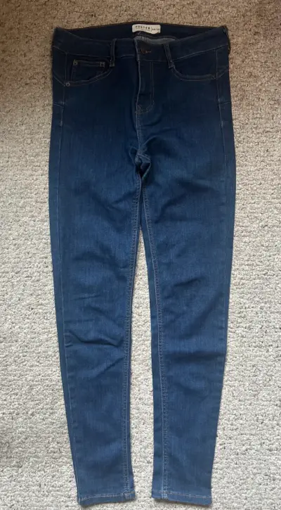 Jeans azul oscuro Foster para mujer - miniatura 1
