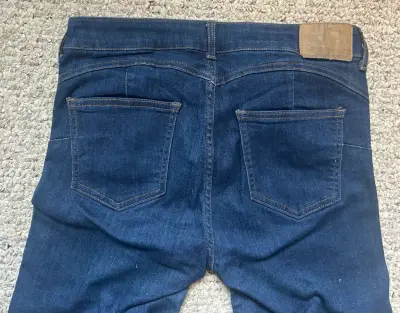Jeans azul oscuro Foster para mujer - miniatura 3