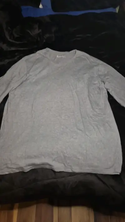 Polera gris manga larga Under Armour HeatGear - miniatura 1