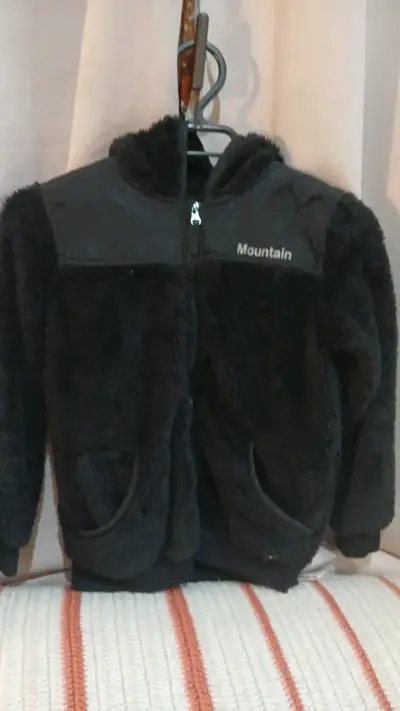 Chaqueta polar negra para niños Mountain talla 10 - miniatura 1