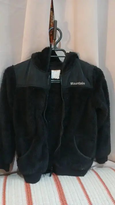 Chaqueta polar negra para niños Mountain talla 10 - miniatura 3