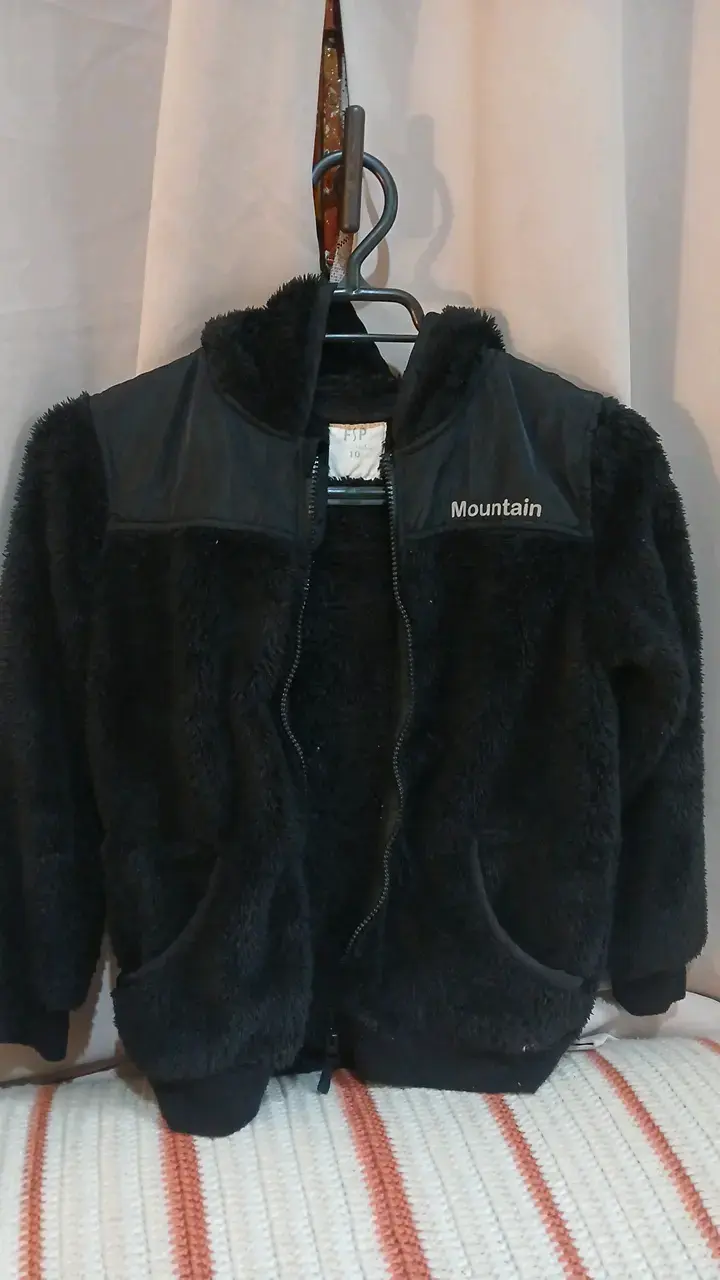 Chaqueta polar negra para niños Mountain talla 10 - 4