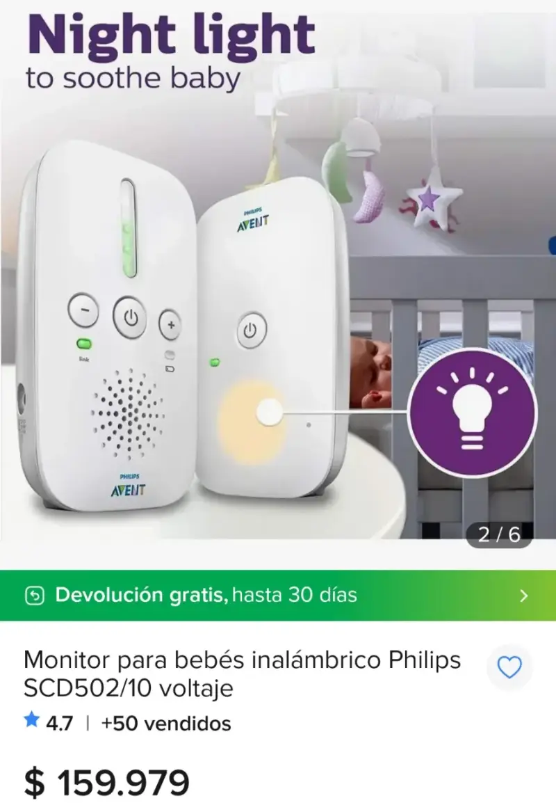 Monitor para bebés Philips Avent SCD502/10 - 3