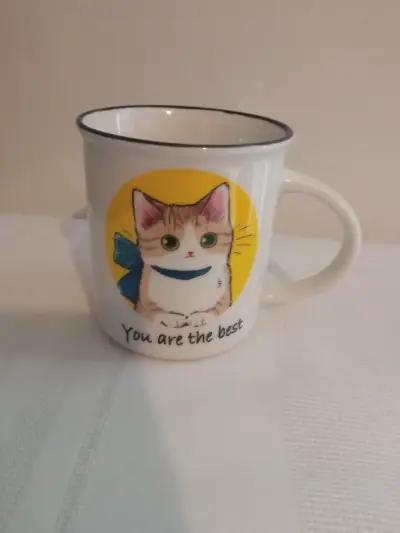 Taza de cerámica con diseño de gato - miniatura 3