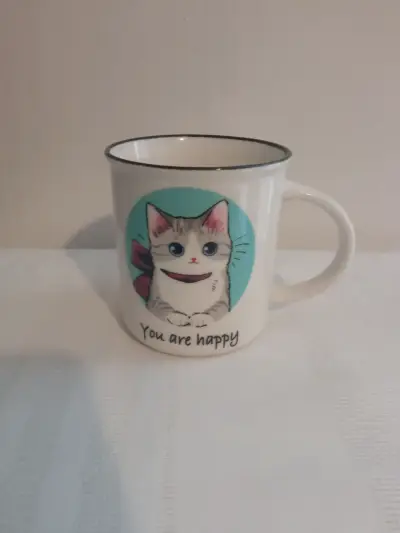 Taza de cerámica con diseño de gato - miniatura 4