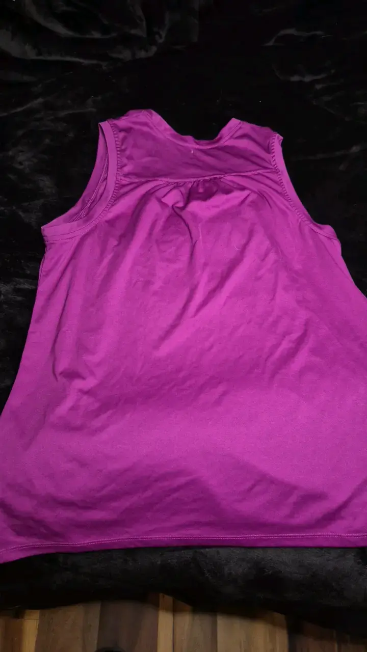 Polera sin mangas morada para mujer talla M - 3