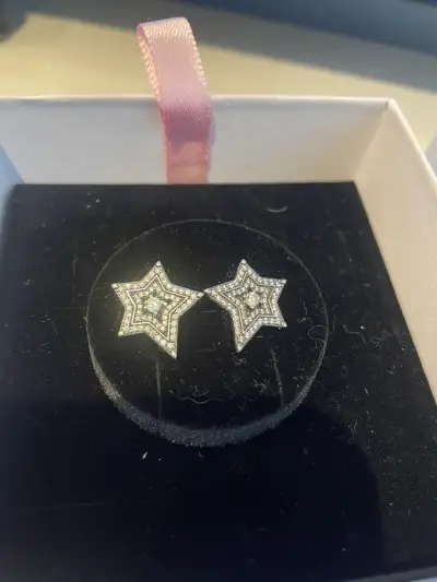 Aros de estrella con cristales brillantes - miniatura 1