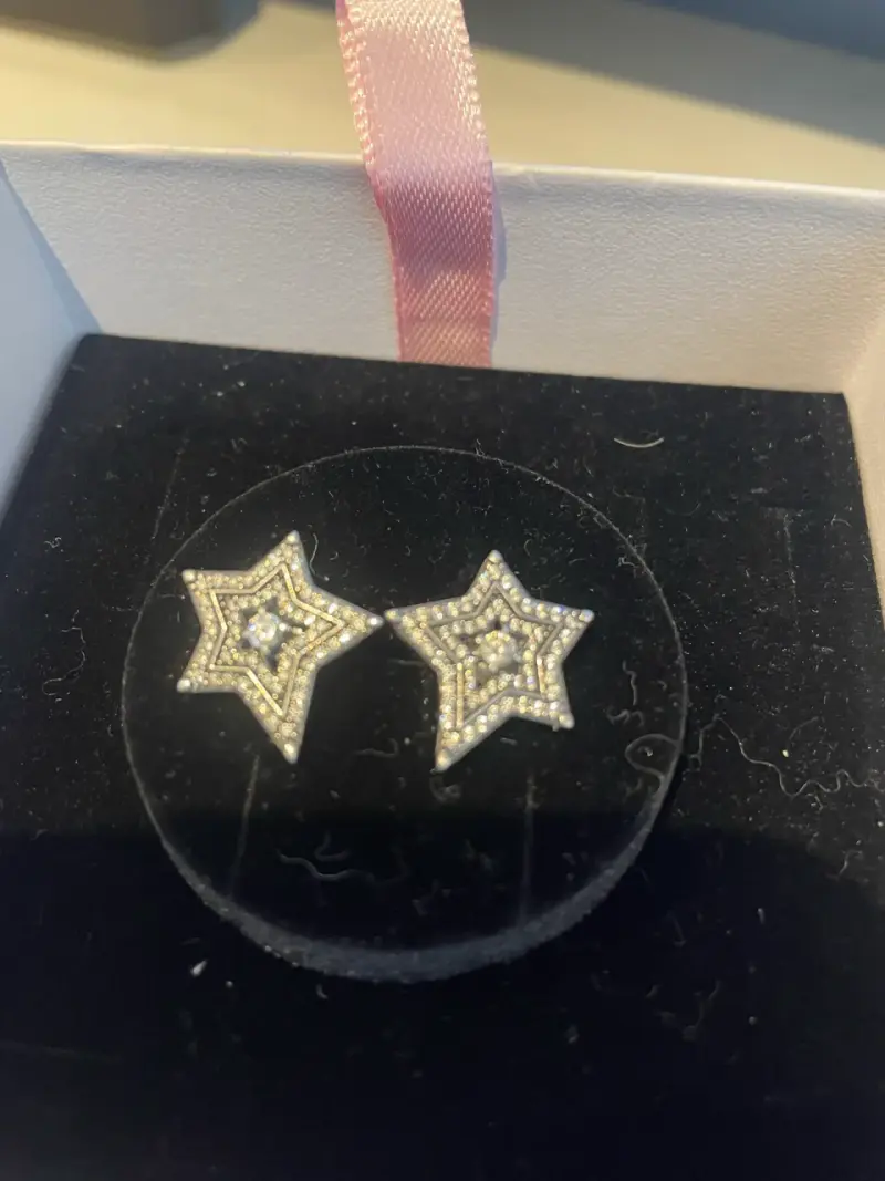 Aros de estrella con cristales brillantes - 2