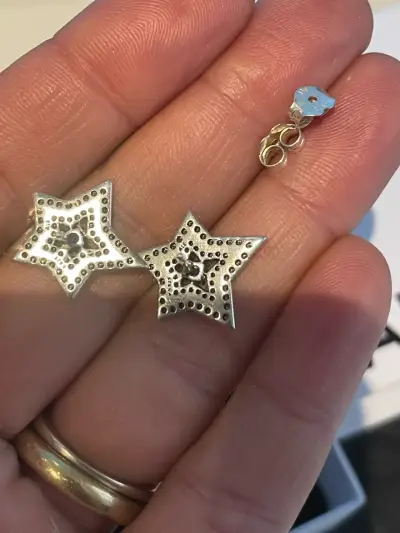 Aros de estrella con cristales brillantes - miniatura 5