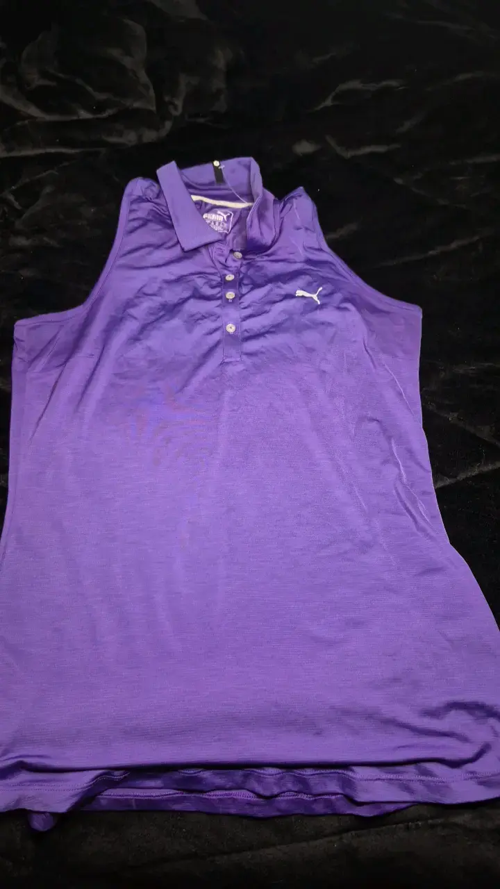 Polera sin mangas morada Puma para mujer