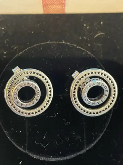 Aros de plata Pandora con diseño circular - miniatura 2