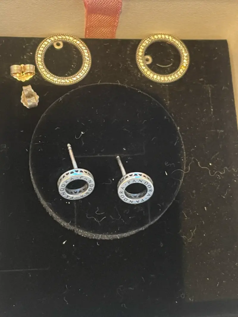 Aros de plata Pandora con diseño circular - 4