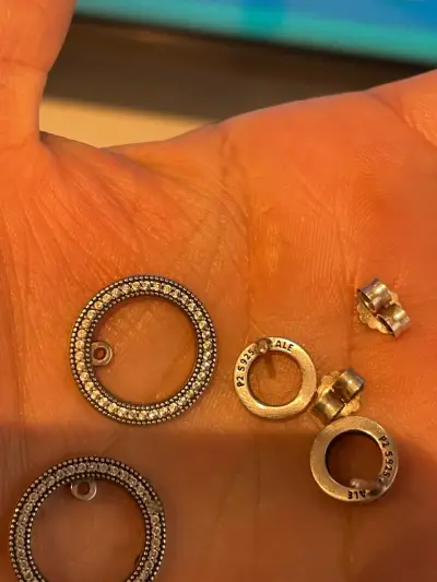 Aros de plata Pandora con diseño circular - miniatura 5