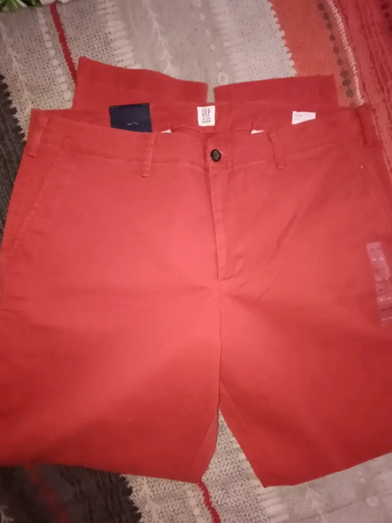Pantalones rojos slim fit Gap Talla 52 - 2