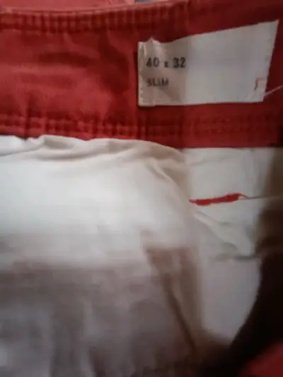 Pantalones rojos slim fit Gap Talla 52 - miniatura 6