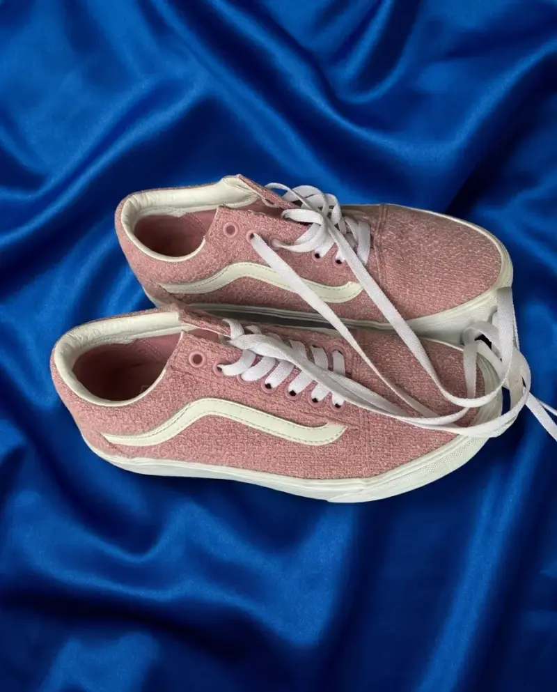 Zapatillas de lona rosadas con cordones - 3