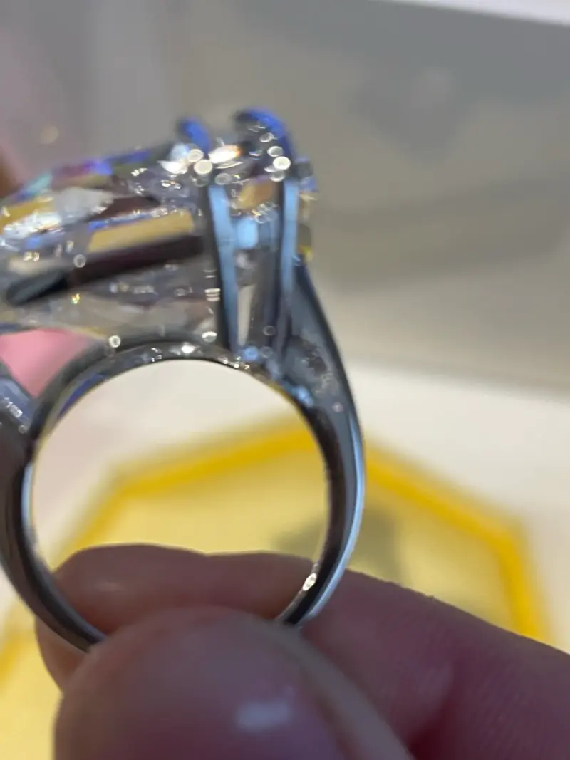 Anillo de  con cristal  Swarovski en forma de lágr - 4