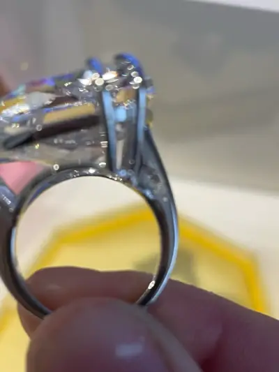 Anillo de  con cristal  Swarovski en forma de lágr - miniatura 4
