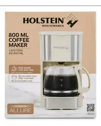 Cafetera Holstein Housewares 800 ml con filtro removible