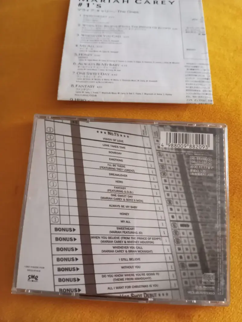 CD Mariah Carey - #1's Grandes Exitos (Edicion Jap - 2
