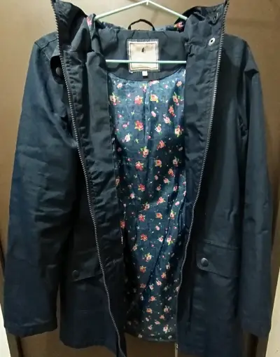 Impermeable parka azul con capucha Newport Basics - miniatura 2