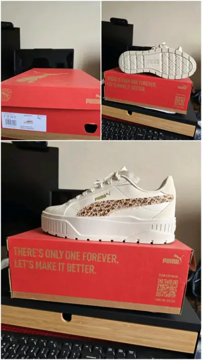 Zapatillas Puma beige con diseño animal print - miniatura 3