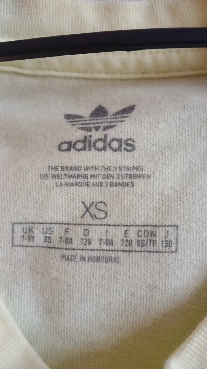 Polera amarilla Adidas talla XS - 3