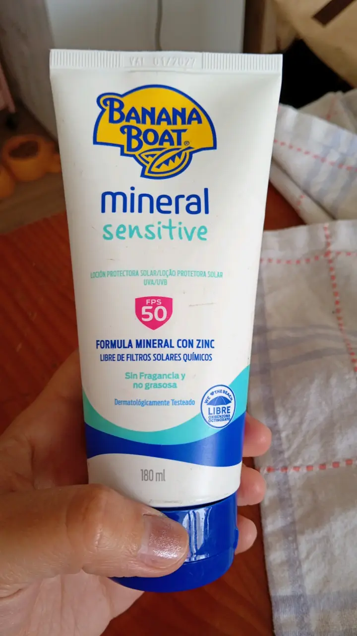Protector solar Banana Boat Mineral Sensitive FPS 50