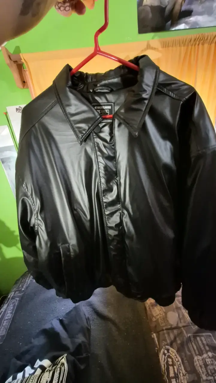 Chaqueta de ecocuero negra Americanino XL - 1