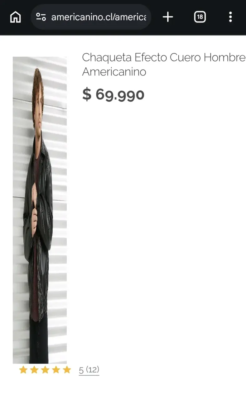 Chaqueta de ecocuero negra Americanino XL - 5