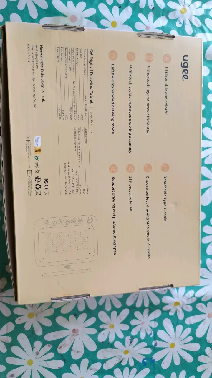 Tableta de Dibujo Ugee Q6 con Lápiz - 4