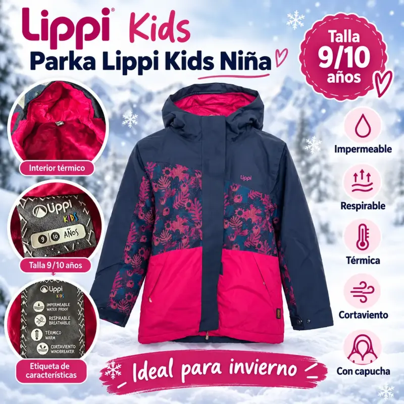 Parka Lippi Kids Niña Talla 9/10 Años - 1