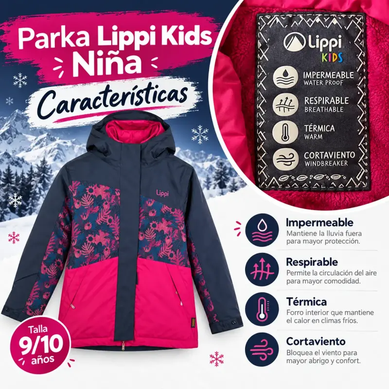 Parka Lippi Kids Niña Talla 9/10 Años - 5