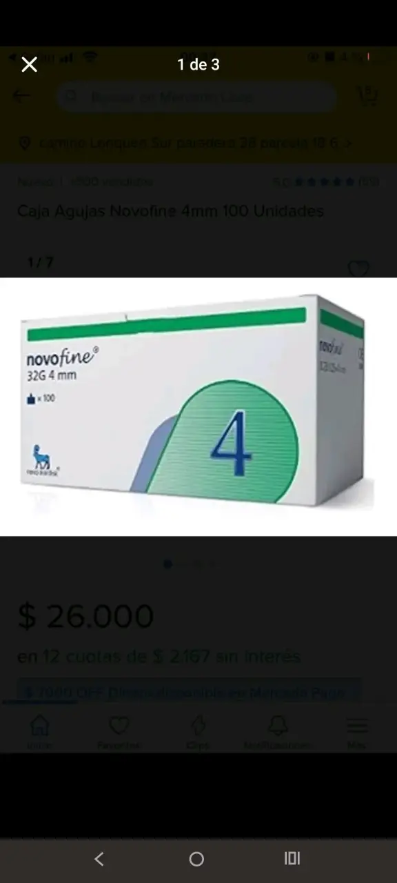 Caja de Agujas Novofine 4mm 100 Unidades - 1