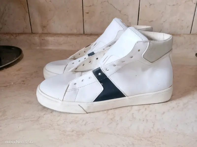 Zapatillas blancas de cuero Zara talla 40 - 2