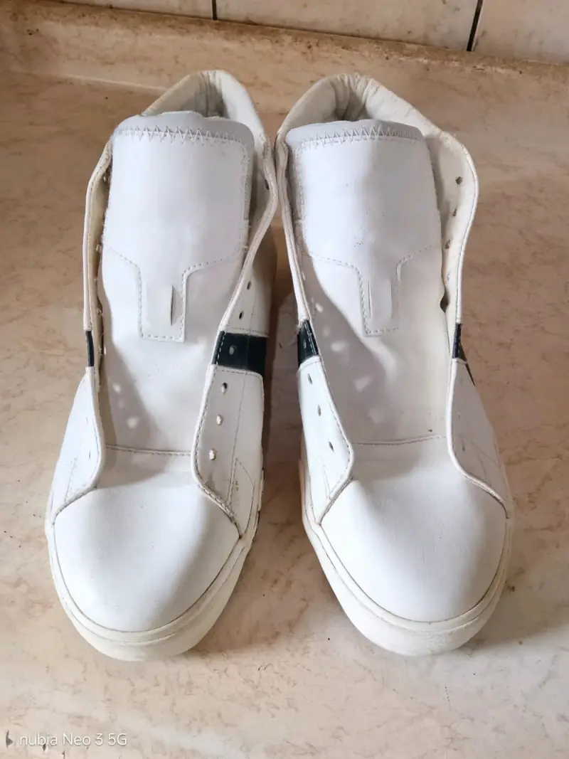 Zapatillas blancas de cuero Zara talla 40 - 4