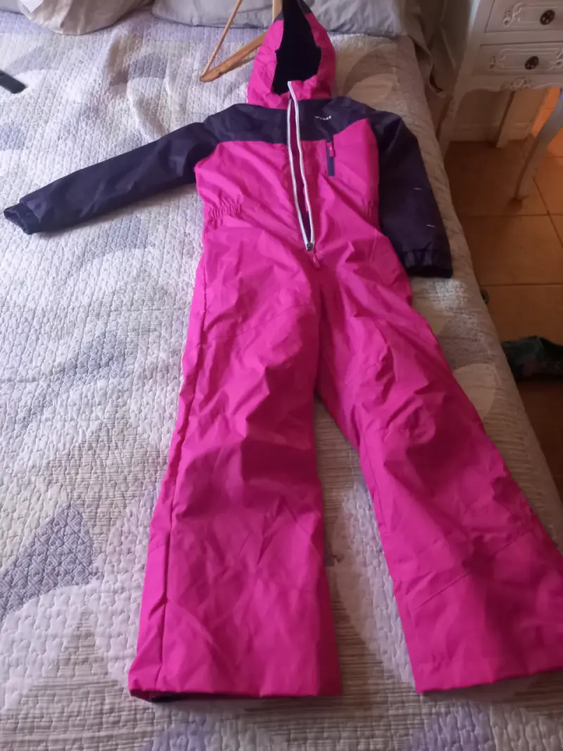 Enterito de nieve infantil rosa y morado