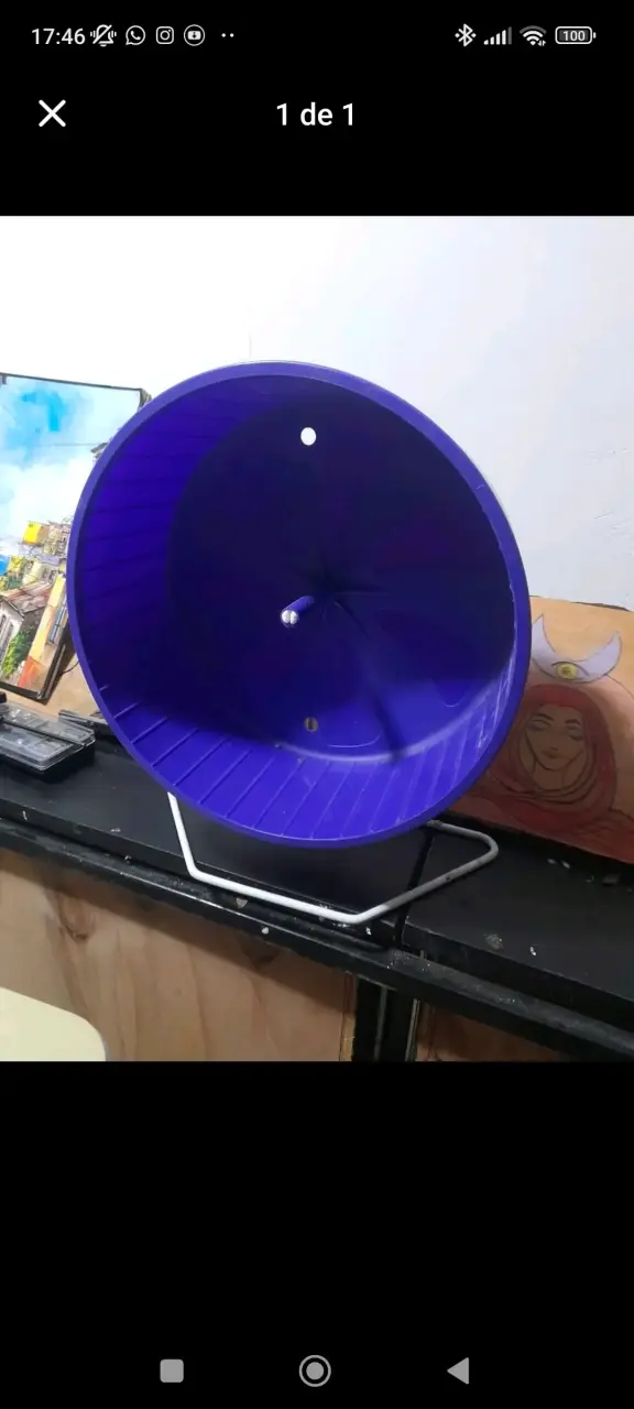 Rueda de ejercicio para mascotas color morado
