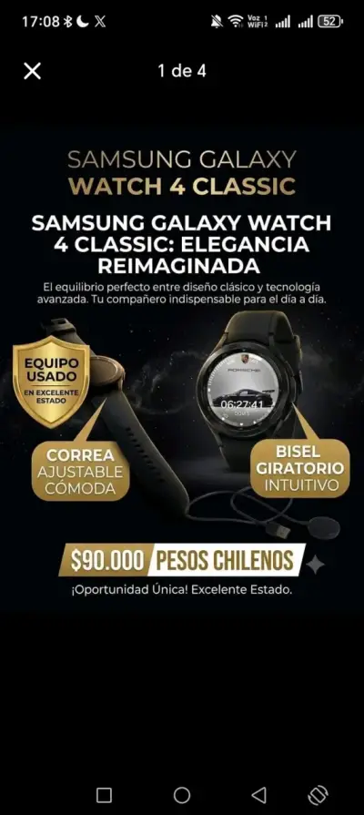 Samsung Galaxy Watch 4 Classic en excelente estado - miniatura 1