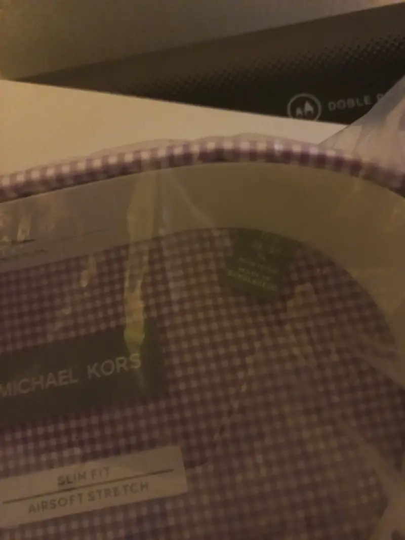 Camisa Michael Kors Slim Fit Cuadros Violeta - 2