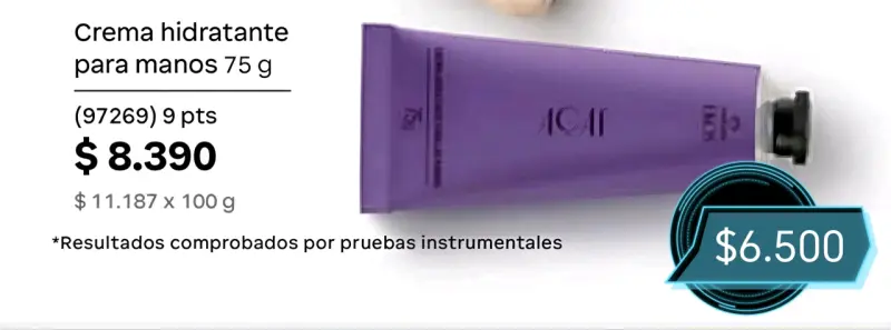 Crema hidratante para manos 75g
