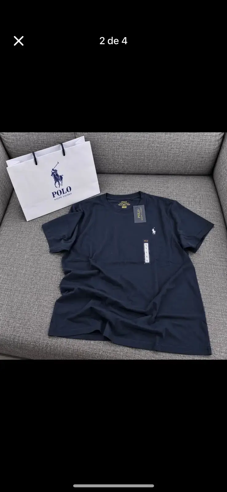 Polera Polo Ralph Lauren azul marino talla S