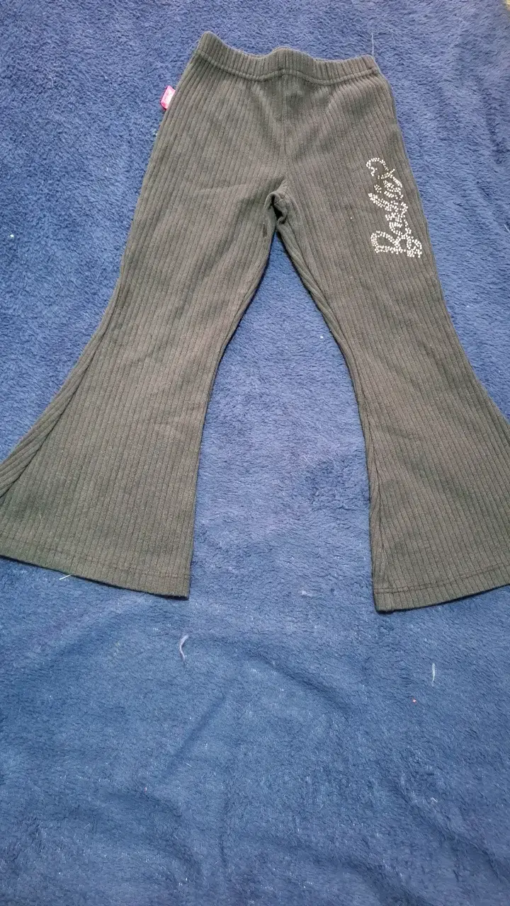 Pantalones acampanados de niña color gris - 1