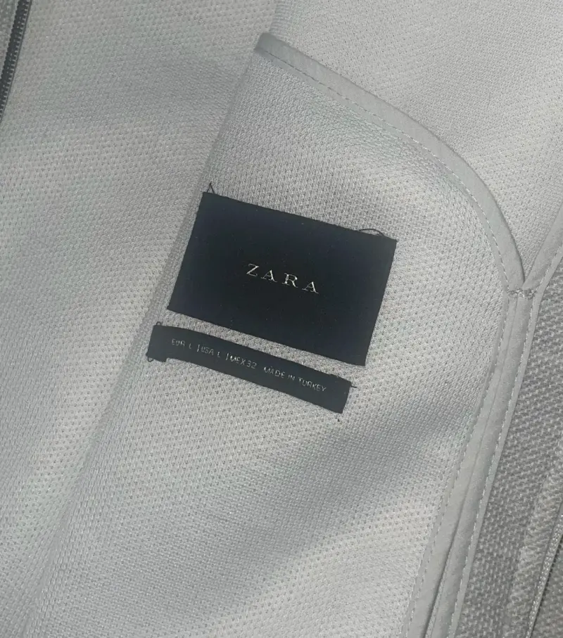 Chaqueta gris de hombre Zara con cierre - 1