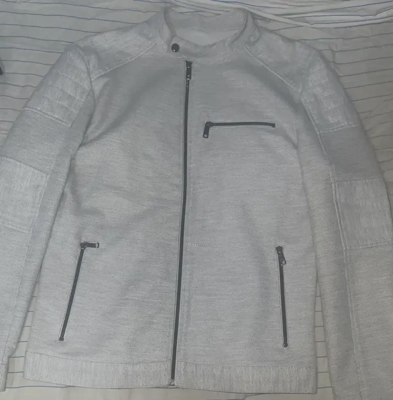 Chaqueta gris de hombre Zara con cierre - 3