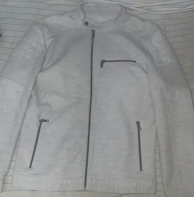 Chaqueta gris de hombre Zara con cierre - miniatura 3