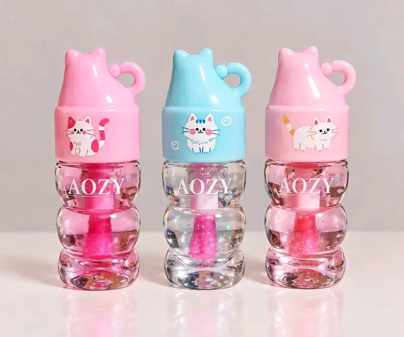 Set de Brillos Labiales Aozy con Diseño de Gato