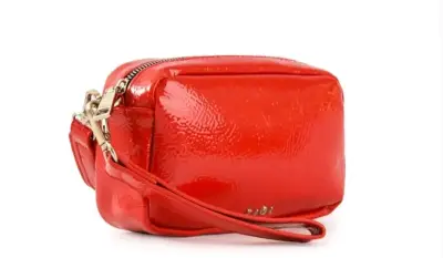 Bandolera roja de charol Ziol con correa ajustable - miniatura 2
