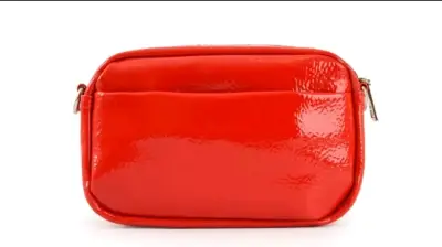 Bandolera roja de charol Ziol con correa ajustable - miniatura 3